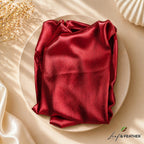 Leaf & FEATHER™ Muna Satin Hijab Scarf for Women | 200 x 70 cm | Silky Smooth & Lightweight | Daily and occational wear (Crimson Red)
