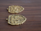 Kridaykraft Metal Shubh Labh Wall Hanging, Golden, Decorative Door Hanging, Swastik Design, 11 cm, 80 gm