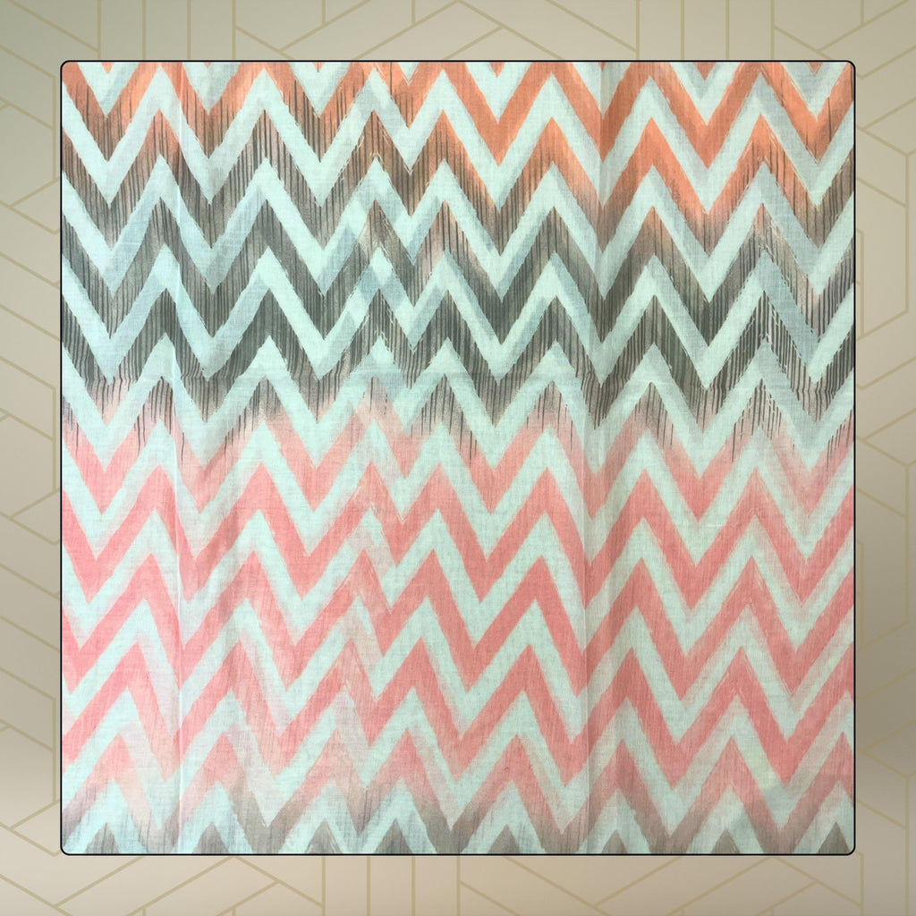 FAHABO Scarf for Women Stylish Printed Cotton Soft Stole | Hijab Scarf | Headscarf | Neck Scarf | Wraps (Peach, Grey) Size: 73 L x 35 W