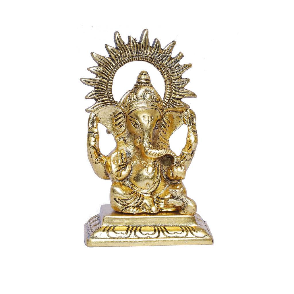 KridayKraft Ganesha Metal Statue,Ganpati Murti for Pooja Room & Decor Your Home,Office,Religious Idol Gift Article,Showpiece Figunrines...