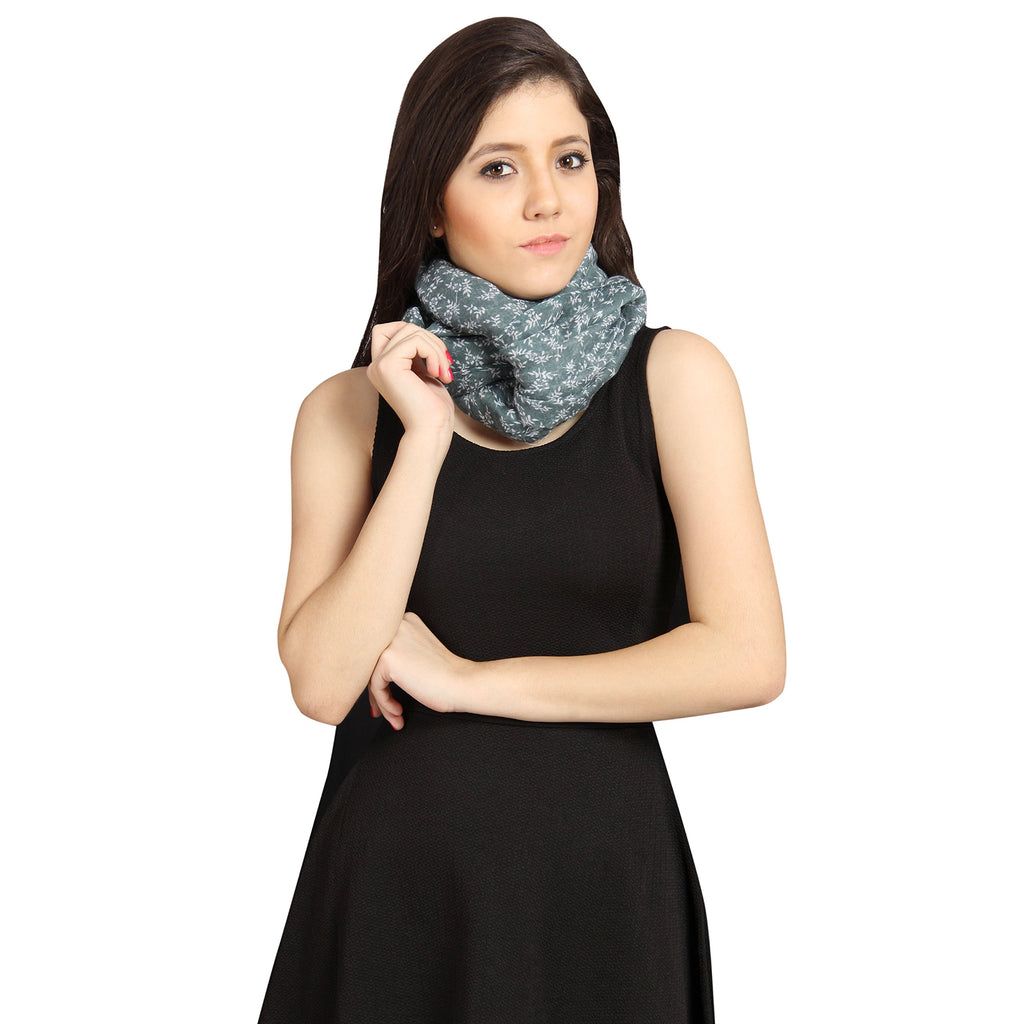 FabSeasons Women's Floral Print Scarf & Stole | Lightweight Rayon-Cotton Blend Shawl | Soft, Large Size Neck Wrap Accessory for All Seasons