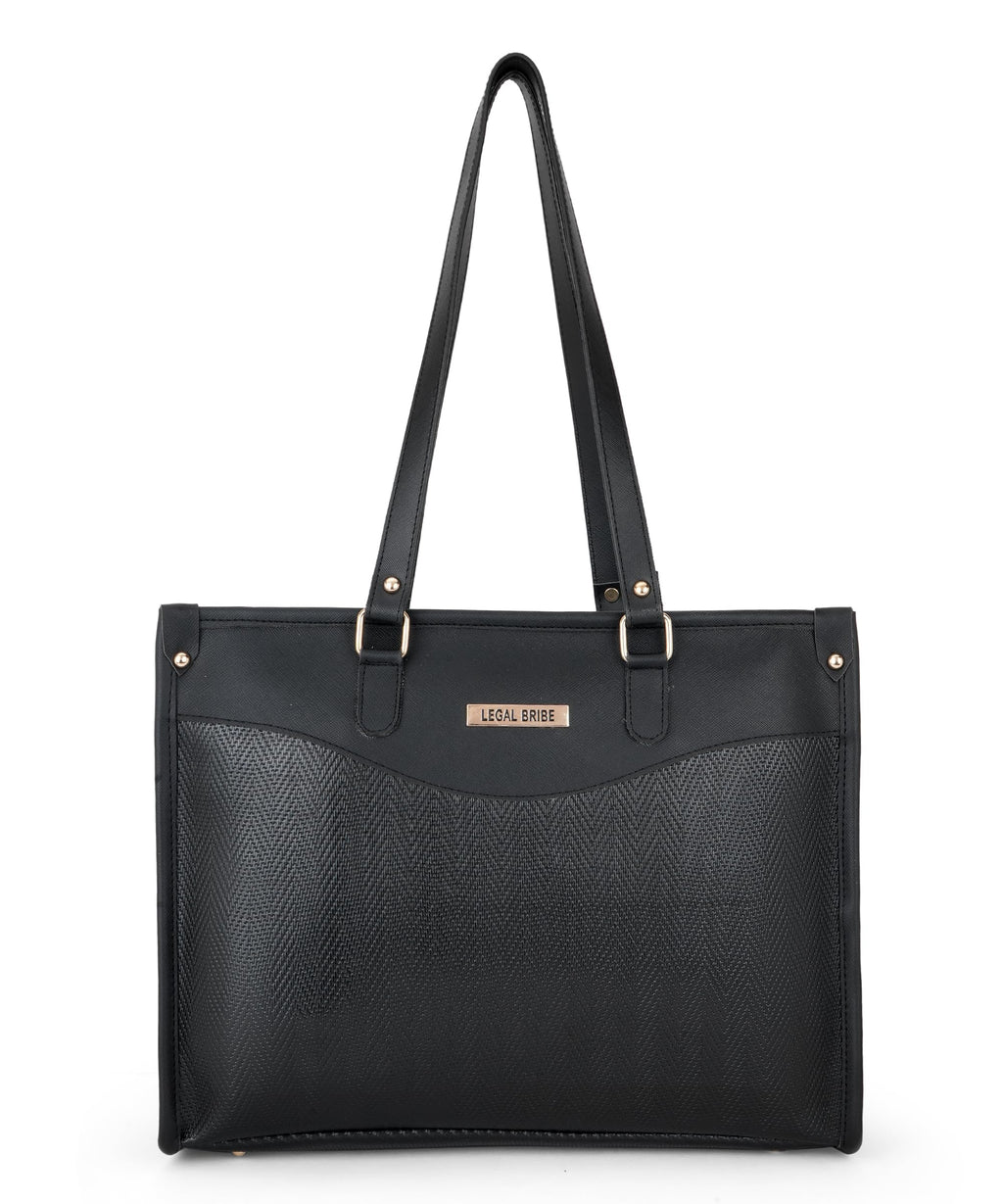 LEGAL BRIBE Printed Tote Bag (Black)