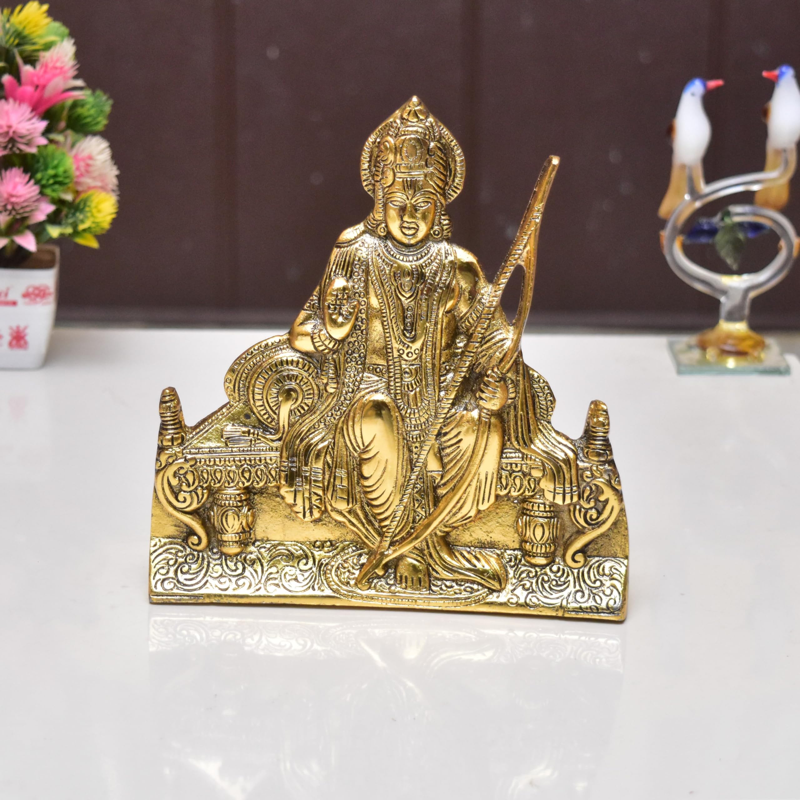 KridayKraft Metal Shree Ram Architectural Model Prabu Shri Ram Bhumi Ayodhya Showpiece for Home Decor, Office | Metal Showpiece Wall Hanging