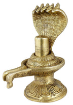 ARTVARKO Shivling Idol Brass Shiva Murti Shivlingam Puja Statue God Mandir Temple Pooja Puja Home Decor Vastu Showpiece Height 6 Inches