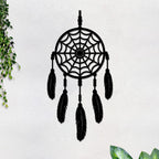 VIBECRAFTS Dream Catcher with Five Feathers MDF Wooden Wall Hanger for Home Decor|Office|Gift (WHVC1Pcs1_50031)
