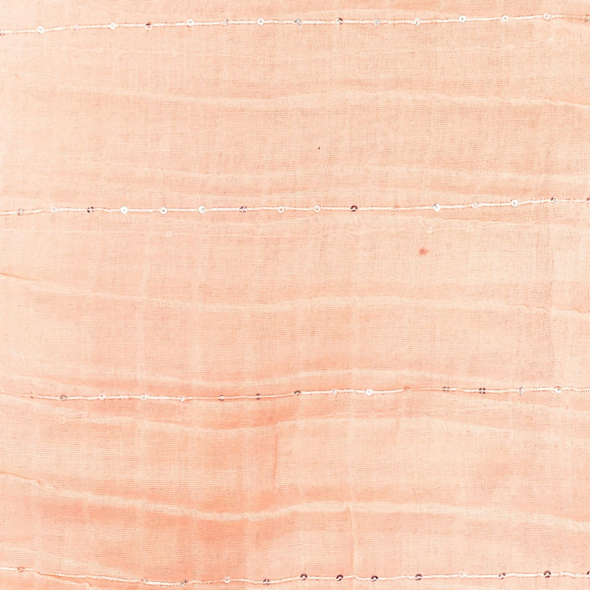 FAHABO Scarf Woman Checkered Cotton with Sequence Work with Tassels | Hijab Scarf | Headscarf | Neck Scarf | Stoles | Wraps (Peach)