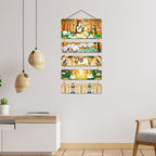 Artvibes Shri Krishna & Village Scene Folk Art Wall And Door Hanging for Home | Spiritual Decor Items | Graphic Art | Wall Illustrations | Artwork| Stylish Modern Decor Item | Gift Items (WH_6732N)