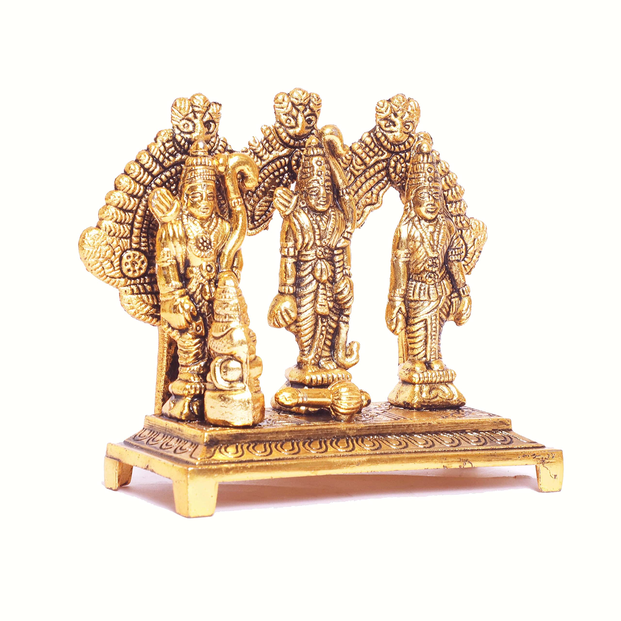 KridayKraft Shri Ram Darbar Metal Statue for Pooja,Lord Rama Laxman Sita & Hanuman Murti Religious Idol for Home,Office Decor,Shopiece Figurines,Gift Article...