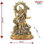 Prince Home Decor & Gifts Gold Plated Metal Goddess Saraswati Statue Showpiece Idol for Home Décor and Gift