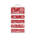 Artvibes Red Warli Tribal Art Wooden Wall Hanging Decoration Items for Home | Bedroom | Mdf Designer Artwork Decorative for Living Room | Ideal Gifts | Stylish Modern Decor Item (WH_6720N)