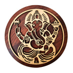 SWAGSTATION Lord Ganpati MDF Wall Hanging | Hindu God Ganesha Home Temple & Wall Decor for Pooja Room, Door Entrance & Living Room (12 Inches)