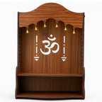 HOMEWEY DECOR Wooden Home Temple Handcrafted Support Heavy Idols Luxurious Finish Pooja Mandir for Home and Office Wall Mount for Room (Design5)
