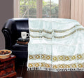 Homitecture Premium 125 x 150 cm Cotton Throw Blanket - Soft & Cozy Sofa and Couch Accent - Trending Home Décor Essential for Extra Comfort, Relaxation, and Style - Cream, Pack of 1,Pack of 1 Kafalo