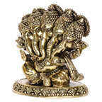 SVARUP Brass Panchmukhi Ganesh Lord Ganesha Murti for Home, Living Room, Office Decor Showpiece for Decoration, Gift 5.5 Inch
