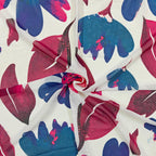 ONE ECHELON Georgette Women's Lightweight Long Scarf (Blue & Pink Reverie)