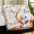 Story@Home Dohar Double Bed Cotton 100% | 150GSM Quilt AC Blanket for Summer | 225 x240 cm Reversible and Cozy AC Comforter Double Bed |Yellow & White| Floral Design Duvet | All-Season Blanket Kafalo