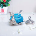 Prince Home Decor & Gifts Metal Bowl Tray Set - 1 Pc, Silver.