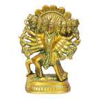 ARTVARKO Brass Kali Maa Murti | Maha Kali Ten Legs Mahakali Kalika Maa Statue Sculpture Idol Puja Murti Decor 4.5x6 Inches