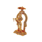 KridayKraft Lord Krishna Metal Statue,Krishna Murti Playing Flute for Temple Pooja,Decor Your Home,Office & Gift Your Relatives,Showpiece Figurines,Religious Idol,Gift Article...