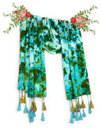 Chandwasia Viscose Tie-Dye Neck Scarf for Men & Women | Lightweight All-Season Stole & Shawl | Soft, Breathable Hair, Head & Neck Scarf for Women & Girls - Green, Free Size