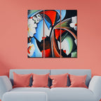 VIBECRAFTS 3 Pieces Radha Krishna Canvas Wall Painting Fitted With Wooden Frame For Home | Office | Living Room | Gifts (PTVC3Pcs1_9531)