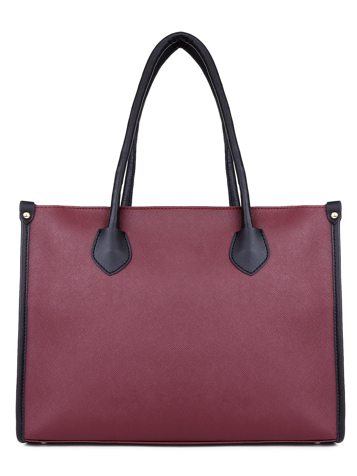LEGAL BRIBE Women Textured Classic Tote Bag (Maroon)