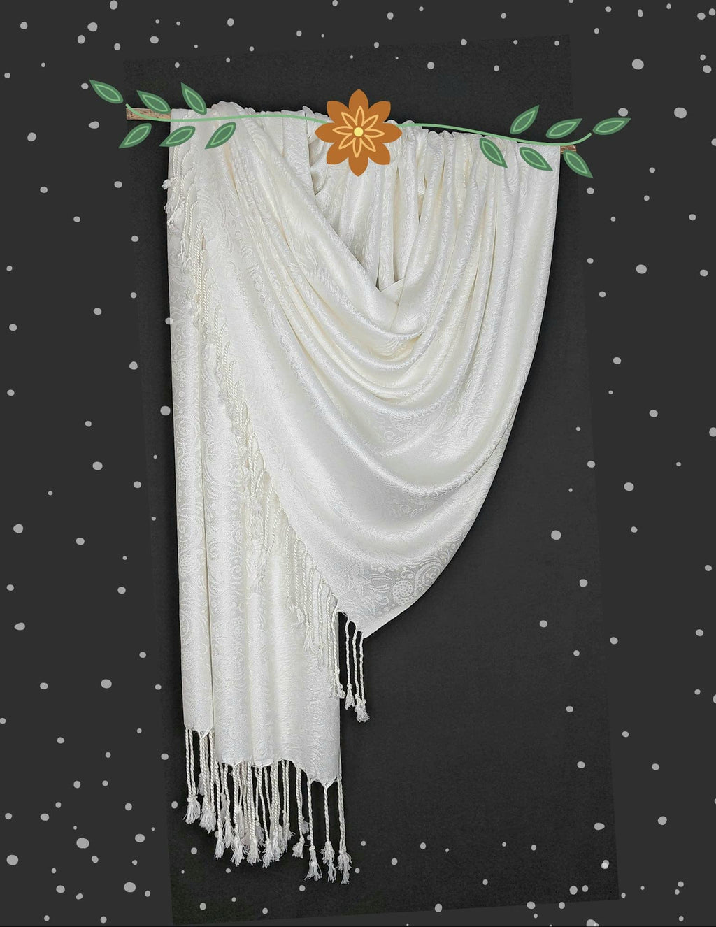 Chandwasia Viscose Stoles Scarf for Men & Women | Batik Design Stole & Shawl for Summer | White Dyeable Fabric | Soft & Breathable | 28 x 72 Inches