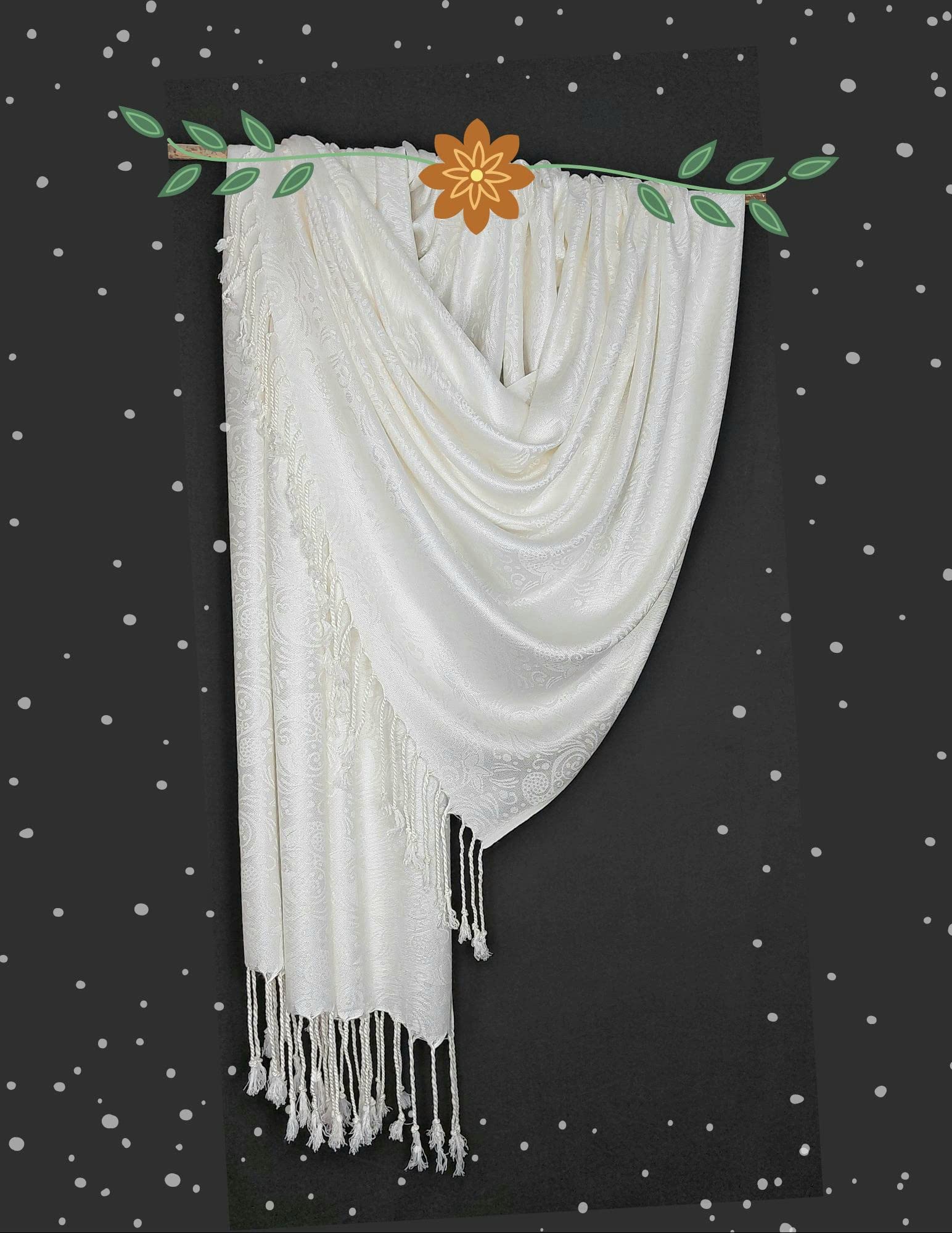 Chandwasia Viscose Stoles Scarf for Men & Women | Batik Design Stole & Shawl for Summer | White Dyeable Fabric | Soft & Breathable | 28 x 72 Inches