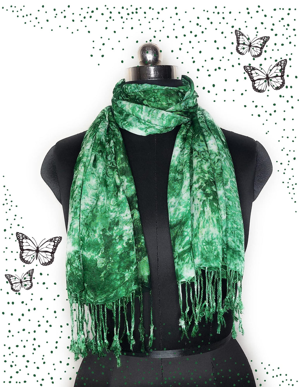Chandwasia Rayon Shades Shibori Pattern Scarf, Scarves, Viscose Fabric Stole & Shawl Design for Men & Women for Summer & Winters