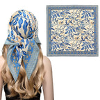 CoolShef Head Scarf for Women Stylish | 27.5 Like Satin Silk Scarf | Printed Square Scarves for Women and Girls | Hair Wrapping, Bandana, Neck & Head Accessories