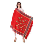 BRAVEZI Women's Wool Blend self embellished emboridered Shawls (Stole)