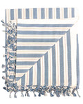 Arvore Bunkaar Pure Handloom 100% Soft Desi Bamboo Viscose Soft Bhagalpuri Andi Chadar/Summer Blanket/Khes/Top Sheet/AC Blanket/Odhne wali Chadar (Blue Multi, Striped, 1, Bhagalpuri Chadar) Kafalo