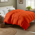 Day Care® Cloud Loom 600 GSM Filling Microfiber Comforter | Ultra Warm Heavy Winter Quilt Blanket Rajai | Soft, Fluffy & Hypoallergenic Bedding | 60x90 Single Bed - Orange Kafalo