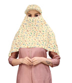 TESY QWEN Women's Scarf Cum Mask with Cap, Rayon Multi-Functional Neck Gaiter with UV Protection for Biking, Hiking and Travel (Music)