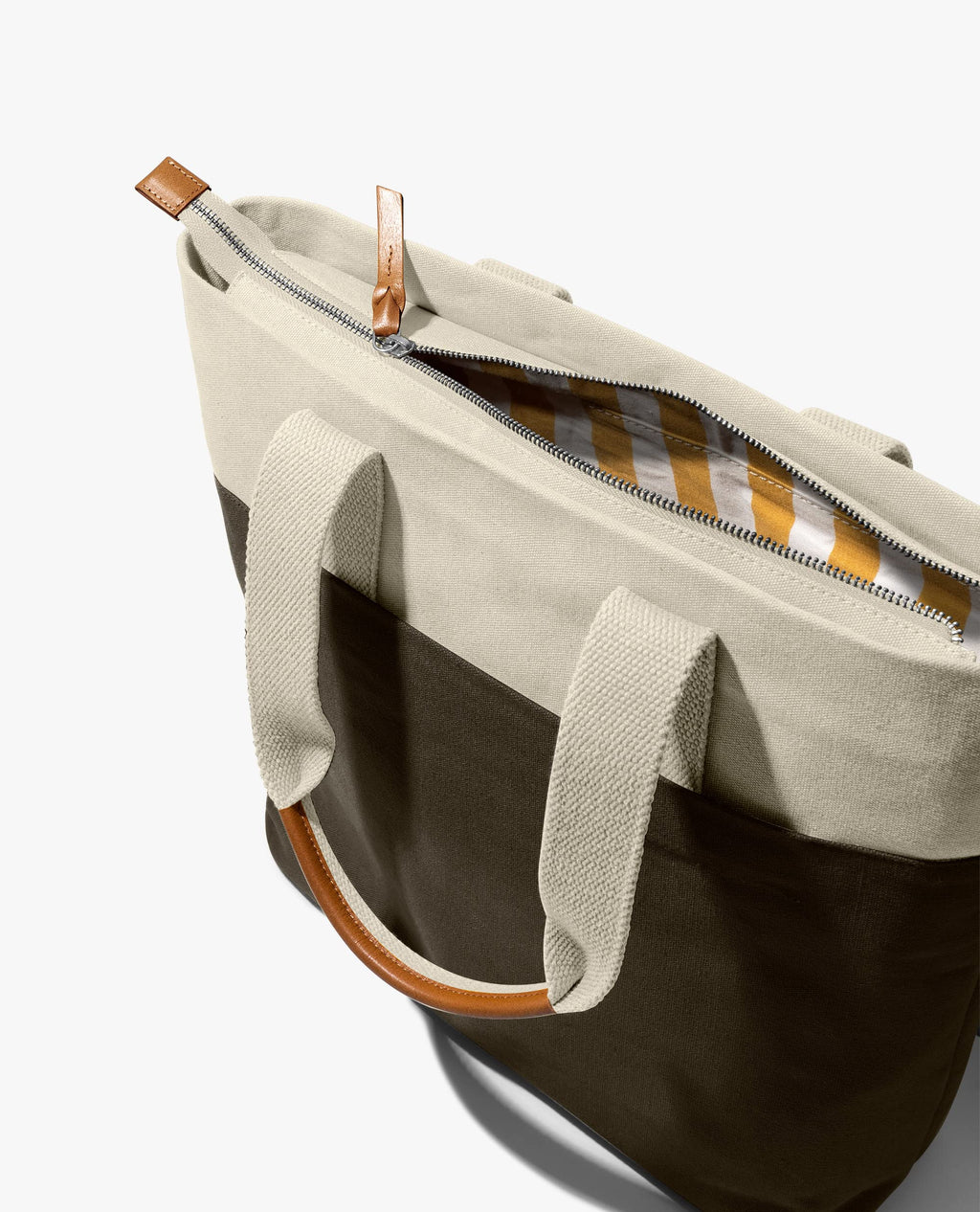 DailyObjects Ivory - Clove All Time Canvas Tote Bag, Spacious, Stylish, Sturdy, Zippered Compartment, Fits Laptops Of Up To 13 Inches - Unisex-Adult