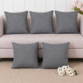 Khooti Jute Cushion Cover, 22x22 (Light Grey)(Pack of 5)