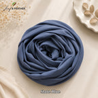 Leaf & FEATHER™ Chiffon Georgette Hijab Scarf for Women | 170 x 70 cm | Lightweight & Breathable Shawl | Daily Wear & Occasion (Slate Grey)