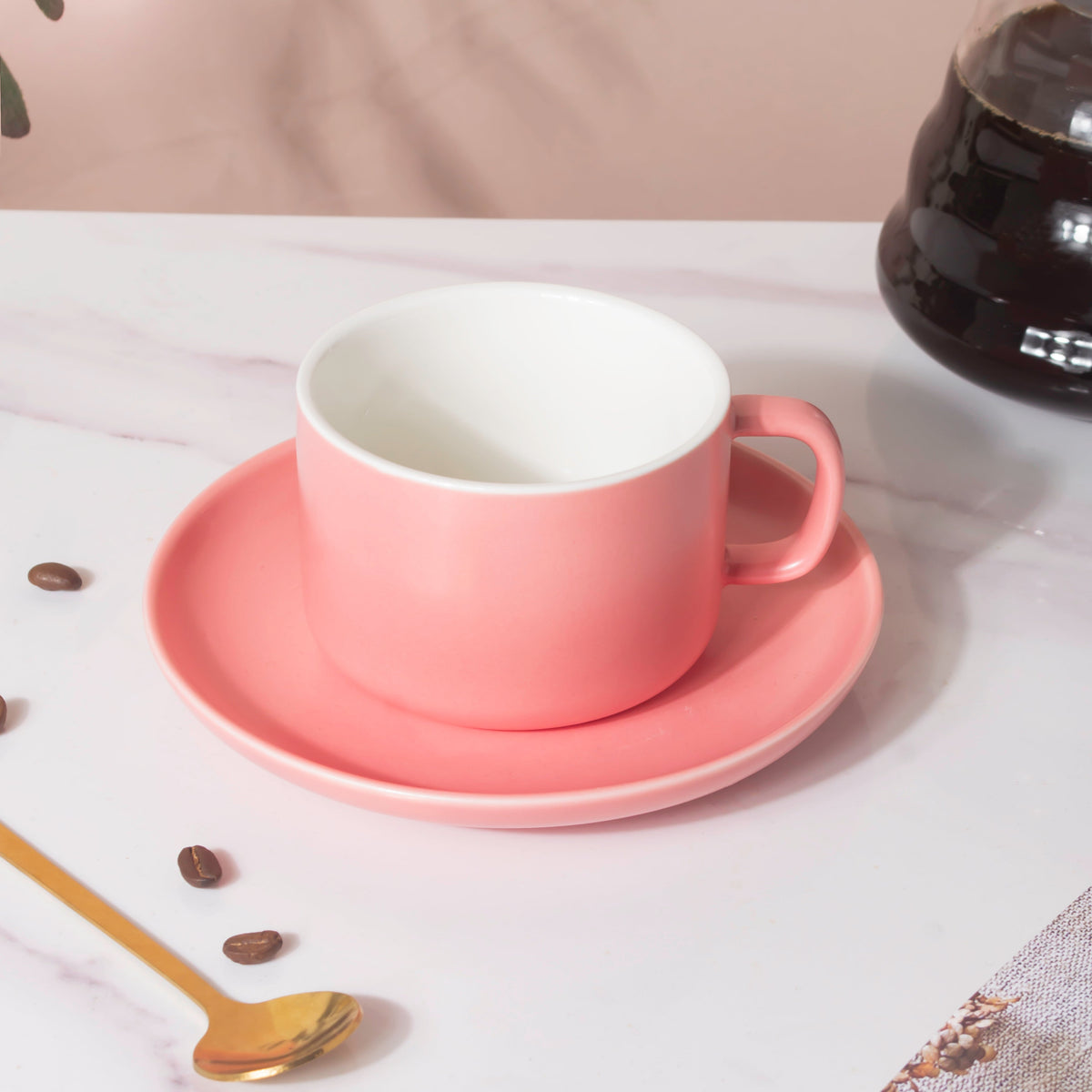 Peony Pink Teacup And Saucer