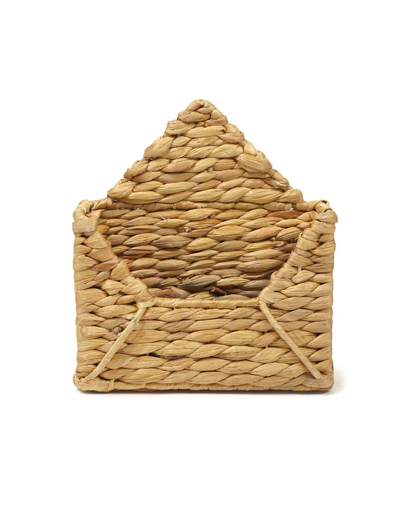 Handwoven Seagrass Envelope Basket for Storage and Home Decoration