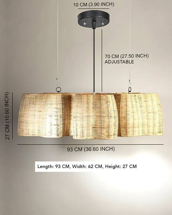 Stylish Rattan Ceiling Light for Balcony and Patio