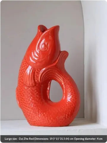 Ceramic Fish-Shape Flower Arrangement Vase For Sophisticated Home Decor Detox Program