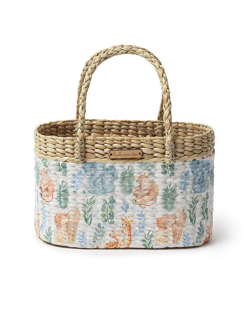 Portable Seagrass Tiffin Basket for Picnic, Food Carry & Travel Use
