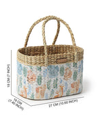Portable Seagrass Tiffin Basket for Picnic, Food Carry & Travel Use