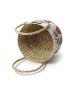 Handwoven Seagrass Round Hamper Basket for Fruits and Home Organization