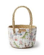 Natural Seagrass Fruit Basket in Round Shape for Kitchen and Living Room