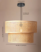 Natural Rattan Pendant Light for Living Room and Bedroom