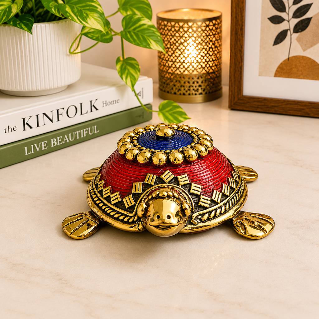 Brass Dhokra Tortoise Vastu/Feng Shui Vedansh Craft