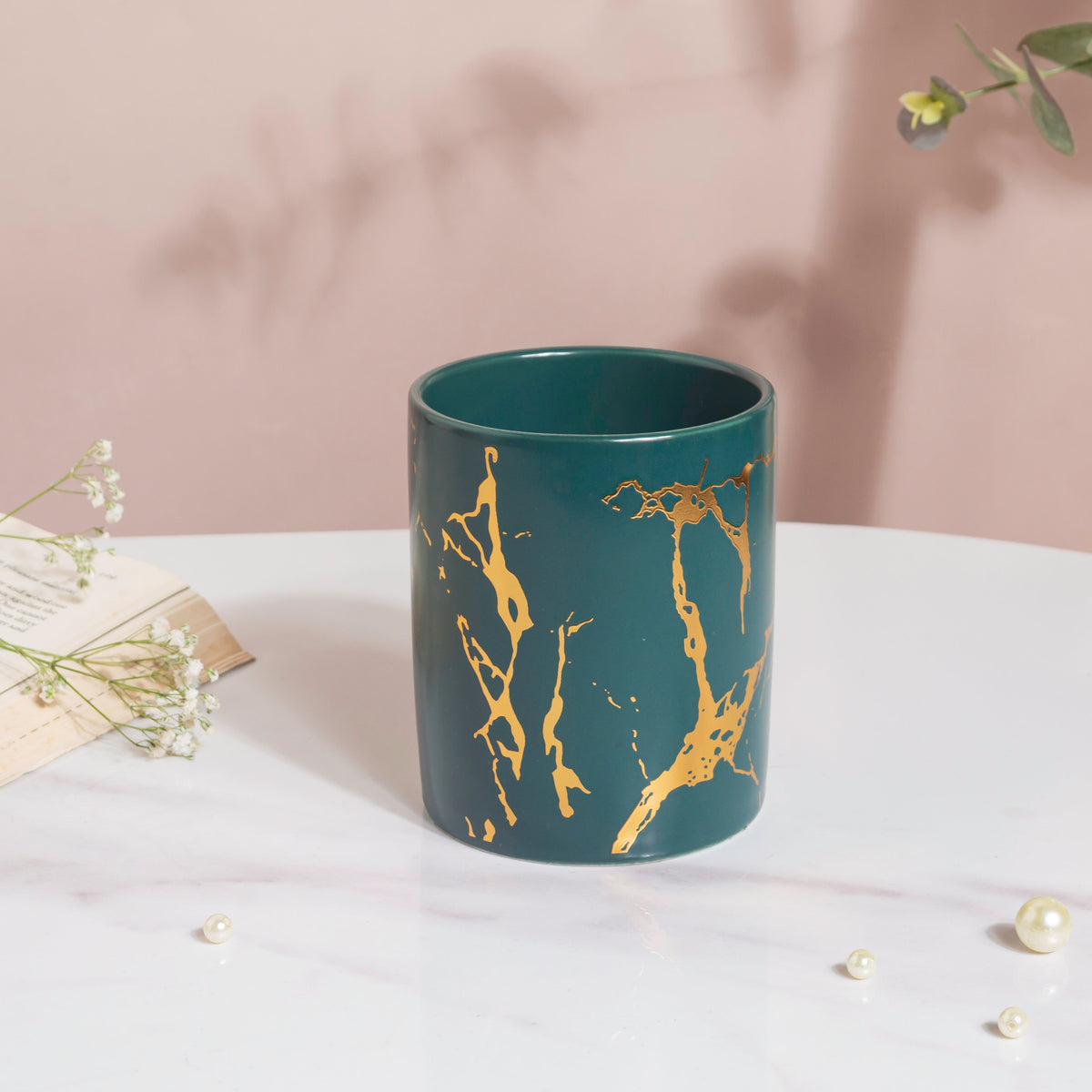 Kintsugi Ceramic Organiser Green Nestasia