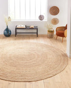 Handwoven Rectangular Jute Carpet For Living Room Decor