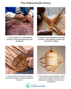 Elegant Bamboo Pendant Lamp for Dining Room and Lounge - Pack of 1